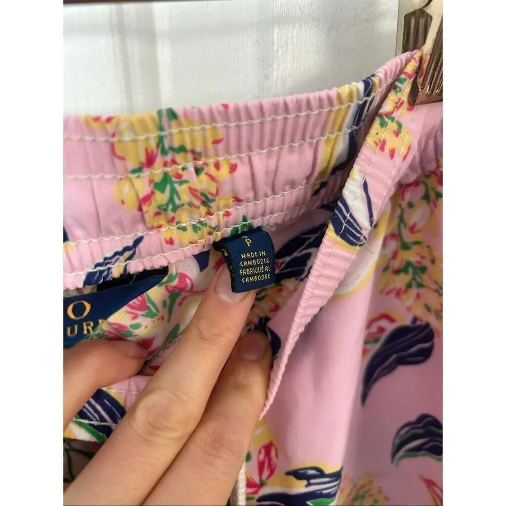 Polo Ralph Lauren Mens Traveler Swim Shorts Pink Tropical Flower 5